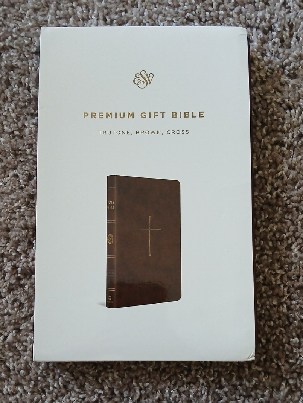 ESV Premium Gift Bible | Brown Faux Leather | New In Plastic
